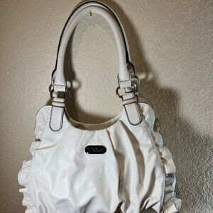 Nine & Co Ruffled Handbag/Purse‎ Ivory